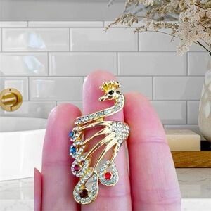 Peacock cocktail ring